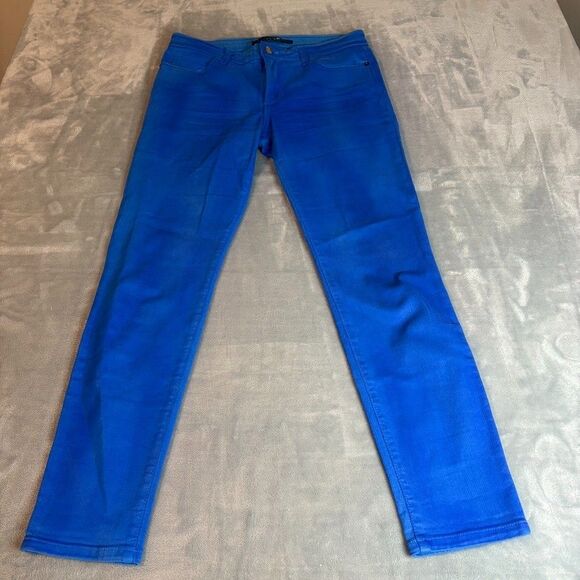 Joe's Jeans The High Water Pants Women's Size 27 Bright‎ Blue Waxy Capri - Picture 1 of 9